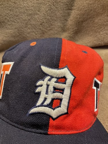 Vintage 90’s American Needle Detroit Tigers Snapback Hat MLB Side Wave Wool - Picture 2 of 12