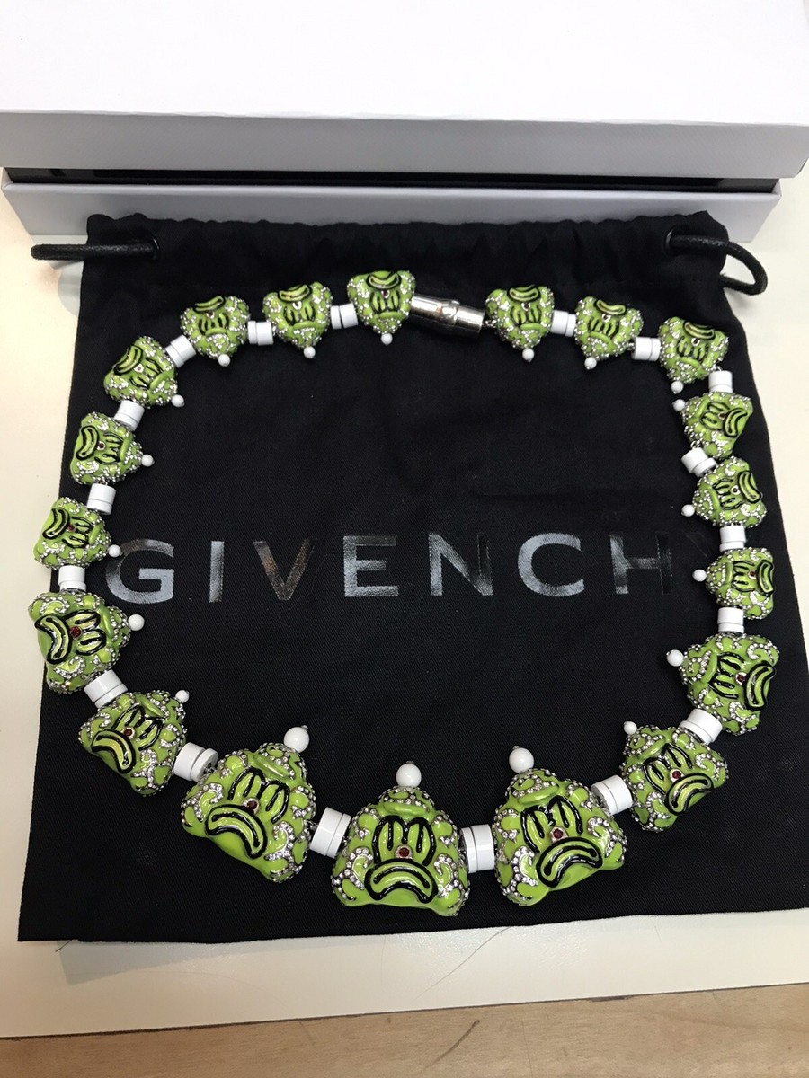 アクセサリー Chito international Necklce Givenchy Artist Chito Mexico Clown Green Enamel 21” Necklace | eBay