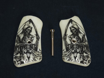 Faux Ivory Grim Reaper Ruger SP101 Grip Inserts | eBay