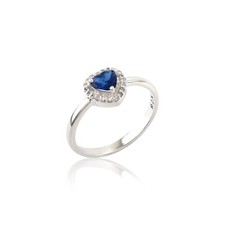 925 Sterling Silver Blue Quartz Gemstone Ring Handmade Valentine Jewelry