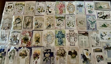 Huge Lot of 40 Winsch Easter Novelty Postcards with Open-up Booklets~Ribbons~