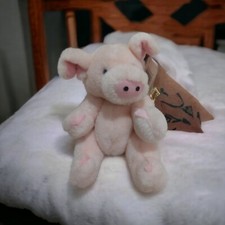 Vintage 1991 Ganz Jointed Bean Bag Buddies 11" Plush PIG Heritage Collection GUC