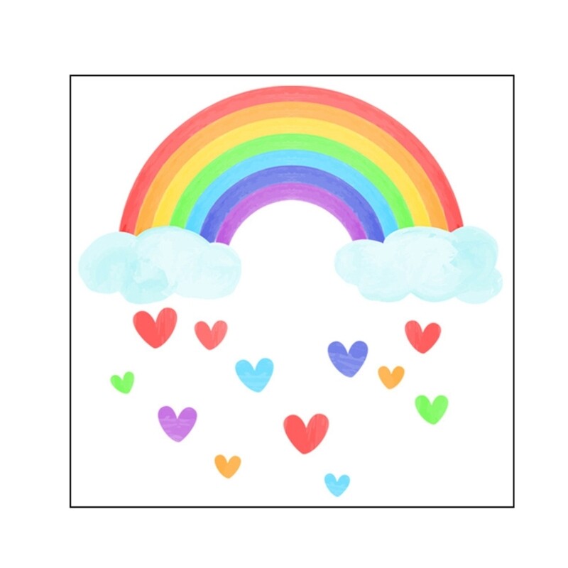 Rainbow Wall Sticker Luminous Decorative Peel and Stick Decals