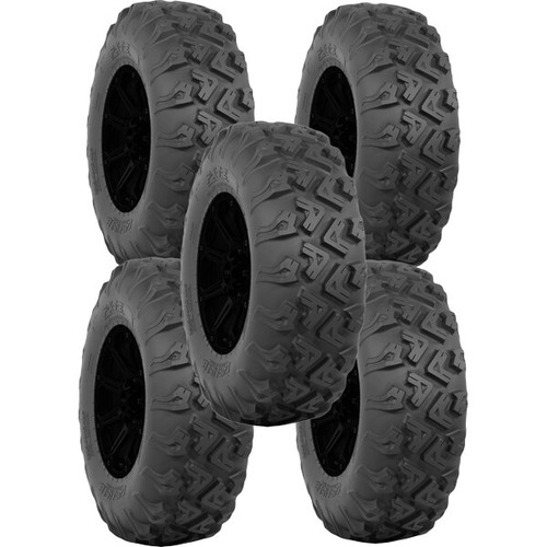 QTY 5 26x11 00 12 Carlisle PXT 2 ATV 86F LRC Black Wall Tires qty-5-26x11-00-12-carlisle-pxt-2-atv-86f-lrc-black-wall-tires