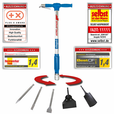 Pneumatik Aero Spade Druckluftspaten Drucklufthammer Spaten + 5 Meißelaufsätze
