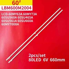2 Tiras LED para Sharp LCD-60MY63A LBM600M2004 RB201WJ 2015SSP60-7030-80-4K
