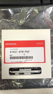 NUMMERNSCHILD REGISTRIERUNG KAUTIONSETIKETT HONDA HORNET 600 2010