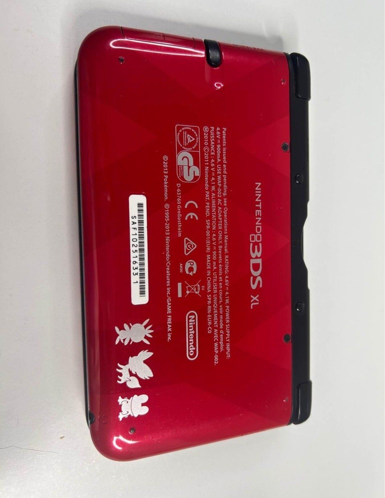 Nintendo 3DS XL Pokemon XY LIMITED EDITION RED [Working Console
