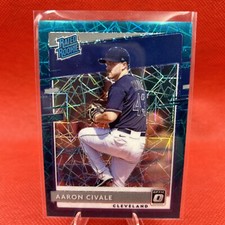 2020 Panini Donruss Optic Teal Velocity Prizm 31/35 Aaron Civale Rookie RC