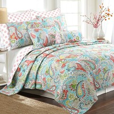 Mirage Paisley Reversible Quilt Set, Bedspread, Coverlet, Daybed Set