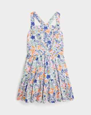 Polo Ralph Lauren Little Girls' Tropical Print Linen-Cotton Dress (Size 12)  | eBay