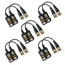 5 Pairs 5MP Passive HD BNC Video Balun Transceiver Transmitter AHD/TVI/CVI/CV...