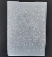 1PC Christmas Santa Winter Holiday Embossing Folder for Card Making Floral DI...