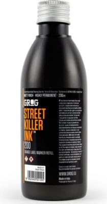 GROG Street Killer Ink - hochfärbender Farbstoff auf Alkoholbasis - schwarz matt 200ml