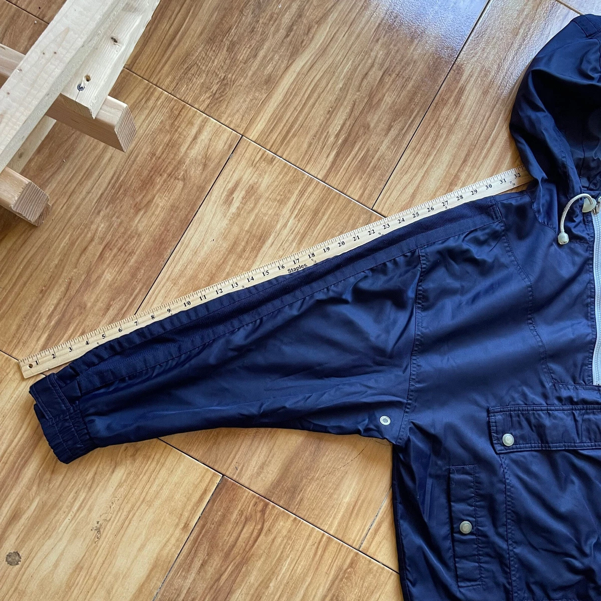 Vintage GAP Nylon Anorak Pullover Jacket Large Blue Oasis 90's