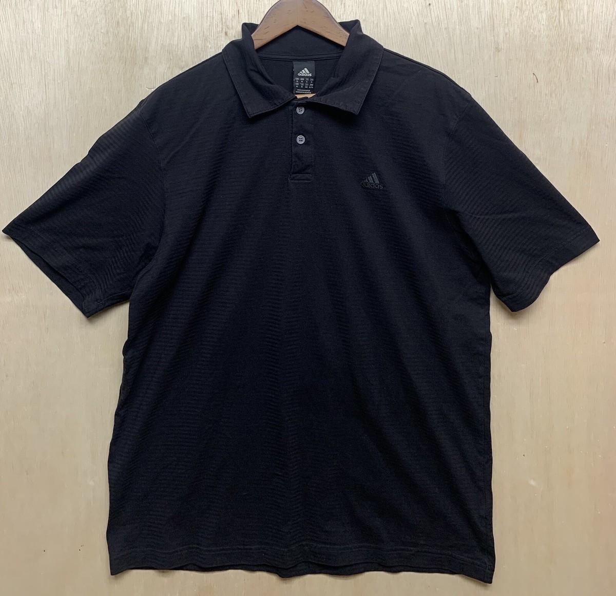 ADIDAS Golf Polo Shirt Men's XL Black RN 88387 Short Sleeve Casual