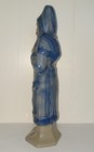 Vintage Blue Salt Glaze Pottery Santa — photo 3