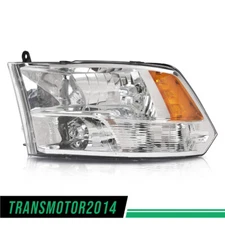 Fit For 2009-2018 Dodge Ram 1500 2500 3500 Chrome Headlights Driver Side Lamps 