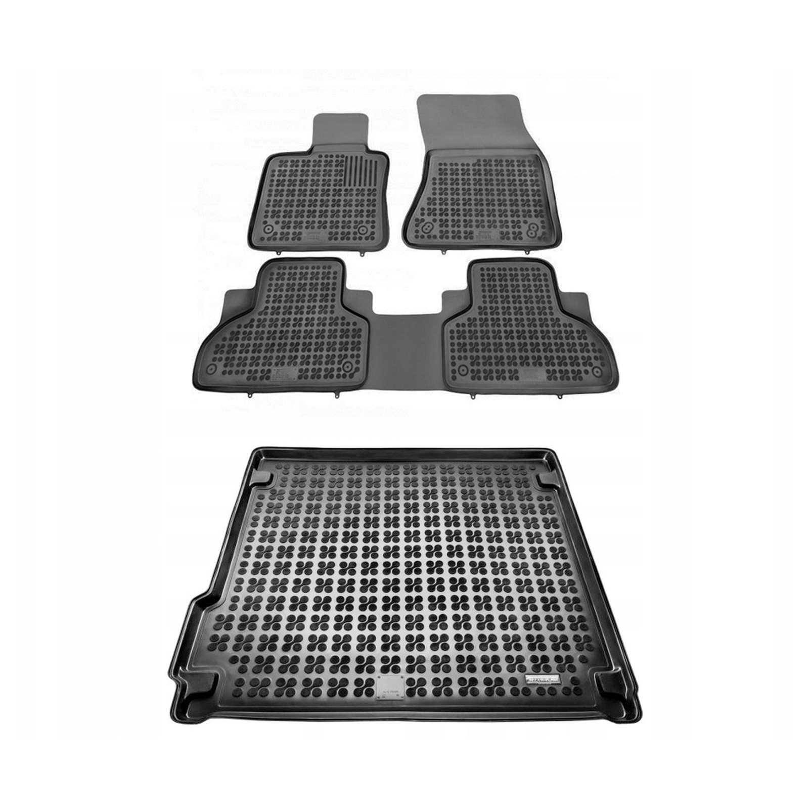 Tapis pour BMW X5 F15 ensemble complet en velours de luxe avec talonnette