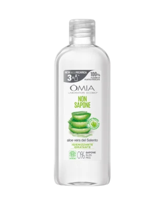 3 PZ Omia-Ecoricarica Non Sapone Aloe 750ml igienizza la pelle mani,viso e corpo