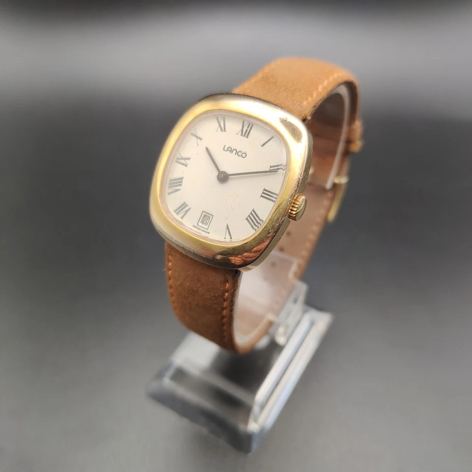 Lanco Cioccolatino Orologio Vintage Watch Uhr 31x36mm Sgt 200-1 From '70 GWO Foto 2 de 4