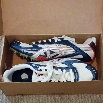 ASICS Hyper-MD Track Spike Shoes White/Liquid Silver/Red GN010 0193