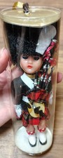 Vintage 1960's Celluloid/Plastic Scottish Guard Doll/ Bagpipes Scotland Souvenir