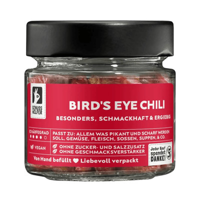 Chili Bird's Eye, ganz, im Glas Bremer Gewürzhandel, 20g