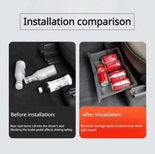 Underseat Storage Box for Tesla Model Y 2021-2024 Seats Drawer TPE Hidden Storag