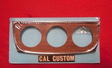 Nos Vintage Cal Custom 2 18 Gauge 3 Gauge Dash Panel Woodgrain Gasser Day 2
