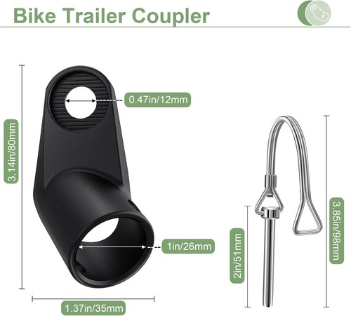 Bike Trailer Hitch for Instep/Schwinn, Coupler Attachments for Kids/Pet Carrier - Picture 16 of 21