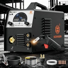200AMP MIG Welder 110V 220V 4in1 Gas/Gasless TIG MMA Welding Machine LCD Display