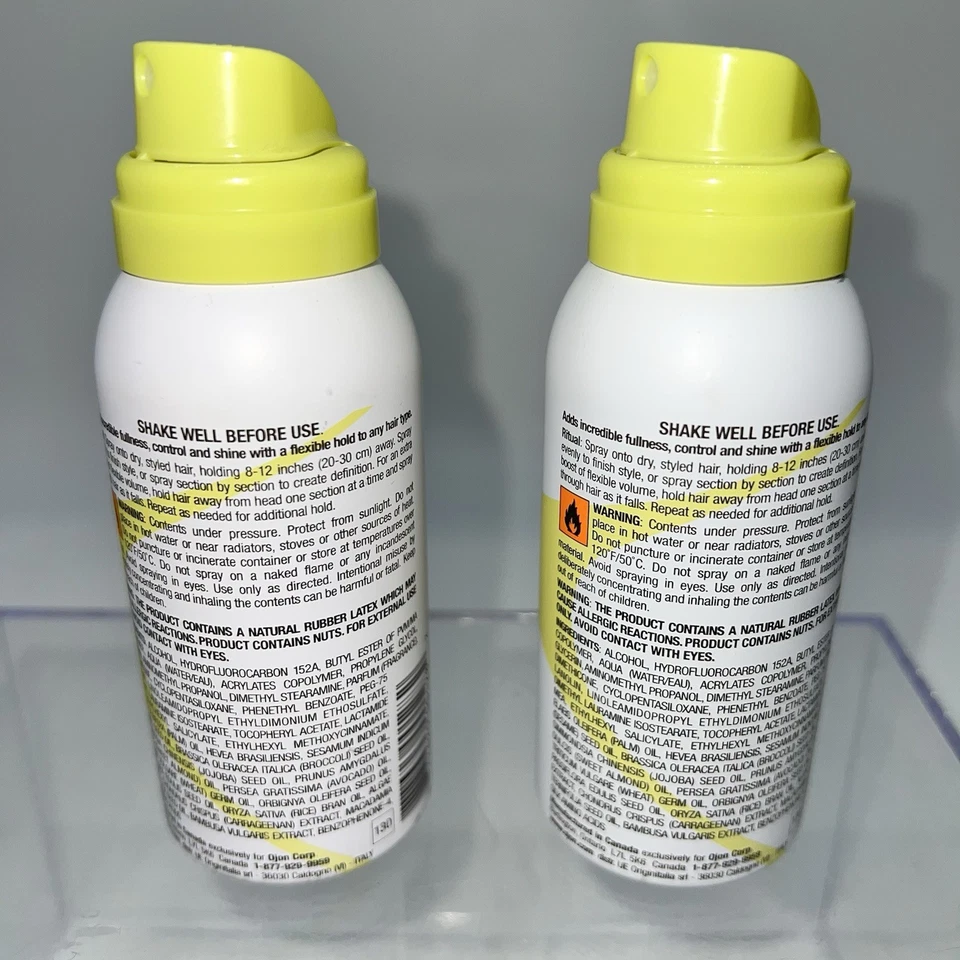 Lote de 2 Ojon Tunu Elástico Acabado Flexible Laca para el Cabello Estilo 2 OZ ORIGINAL NOS Foto 3 de 4