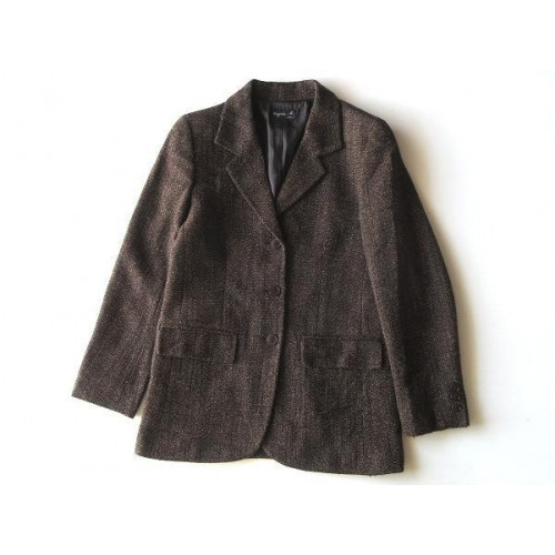 Made in France 90s vintage Agnes B wool tweed 3B jacket size