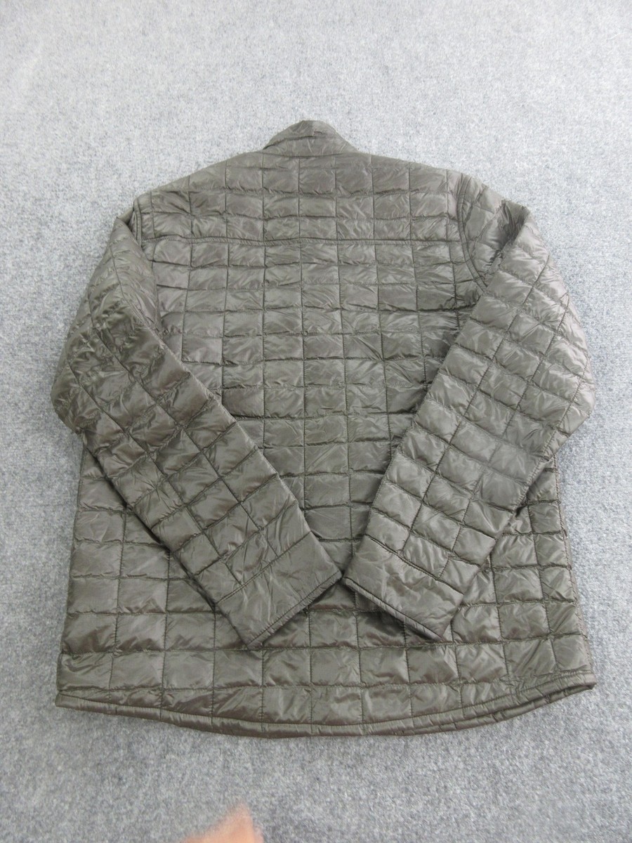 The North Face Jacket Men Medium Brown Quilted Snap Front