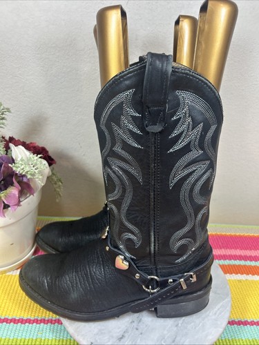 Botas de cuero aeroglide Double H Work West 1524 negras con correa de concho para hombre EE. UU. 10 D - Imagen 7 de 13
