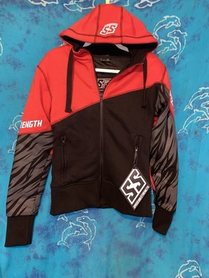 NWT Wmns Speed & Strength 884451 Cat O Hell Hoody Hoodie Red Black Motorcycle L