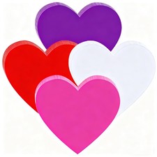 80 Pcs 6In Large Heart Cutouts Paper Hearts Shape Cards 6x6in