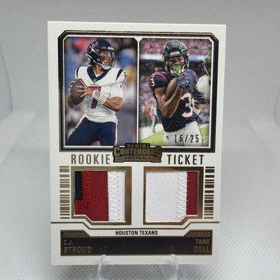 2023 Panini Contenders Rookie Ticket CJ Stroud Tank Dell Dual Patch /25 SSP RC