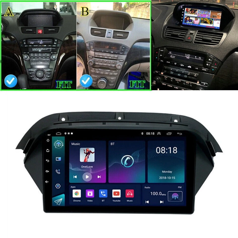 Radio estéreo para automóvil 64G Android 13 para Honda Acura MDX 2007-2013 GPS navegación WIFI + cámara Foto 4 de 4