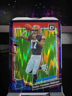 2023 Donruss Optic Dorian Thompson-Robinson Purple Shock Prizm #225 Browns