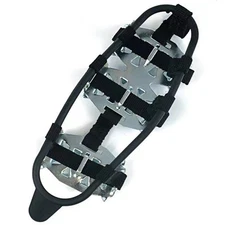 24 Teeth Ice Cleats Snow Traction Cleats Ice Shoe Grippers Crampons with Straps