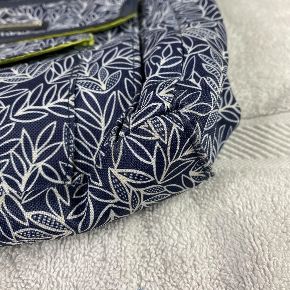 Bolso Bandolera Lily Bloom Mujer Azul Blanco Estampado de Hojas Correa Ajustable Cartera Eco Foto 4 de 4