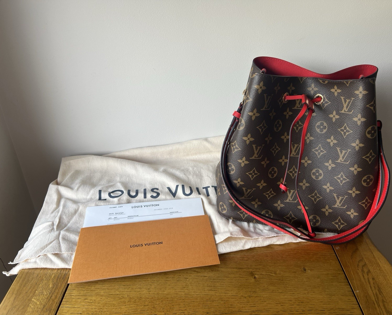 Louis Vuitton NéoNoé MM Monogram Coated Canvas Drawstring Bucket Bag