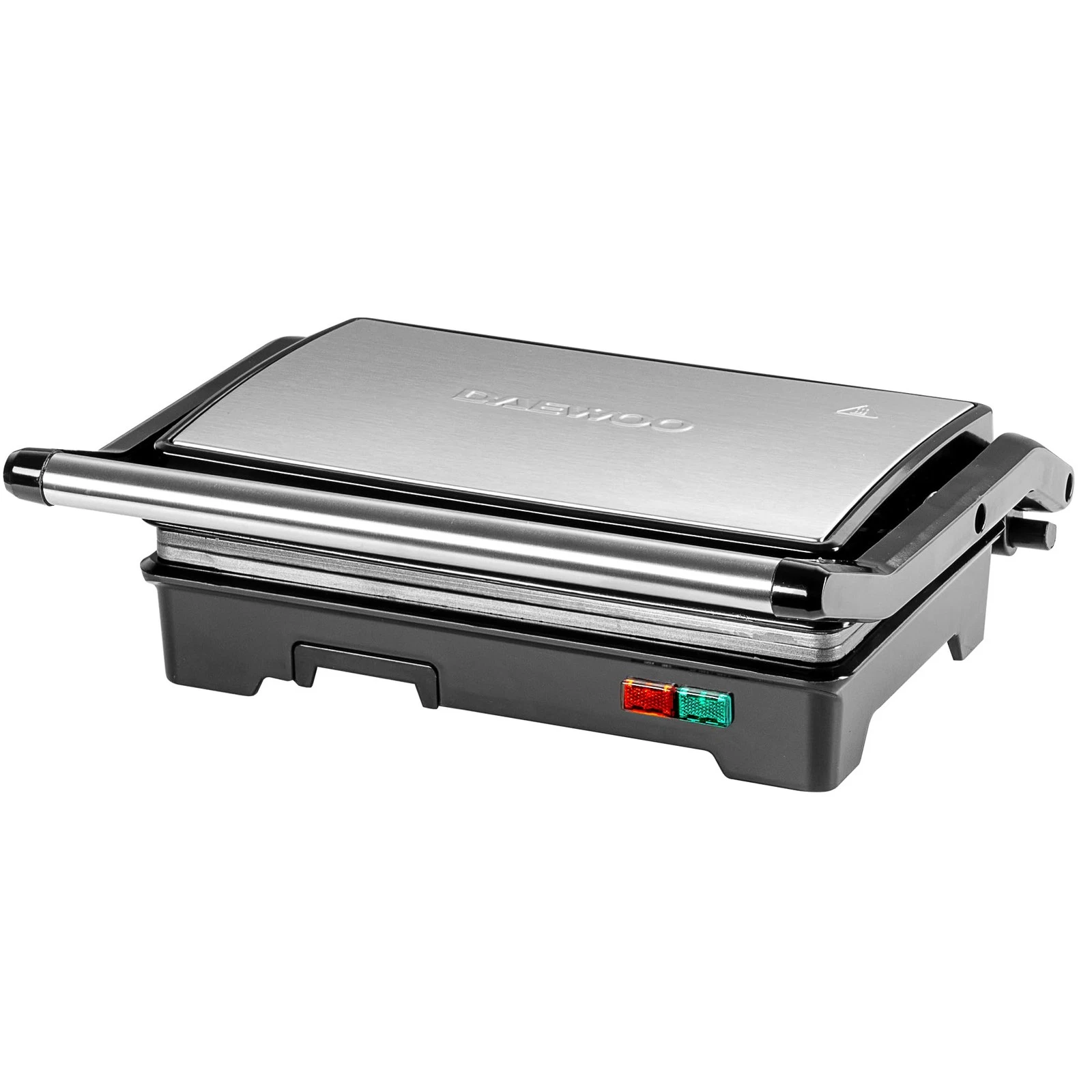 Daewoo Health Grill & Panini Press, 750W Electric Non-Stick Sandwich Silver
