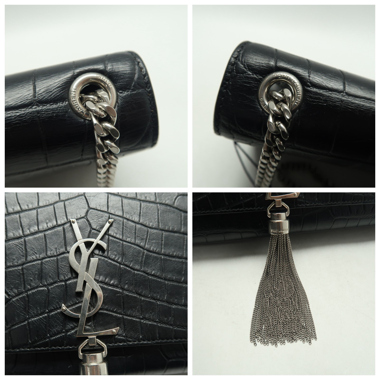 Saint Laurent Kate Tassel Black Leather Shoulder Bag T10333509 thumbnail 11