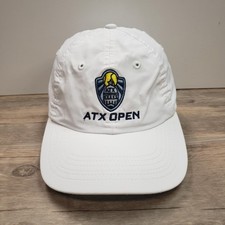ATX Open Hat Cap Strap Back Youth White Tennis Tournament Austin Texas Dad Hat