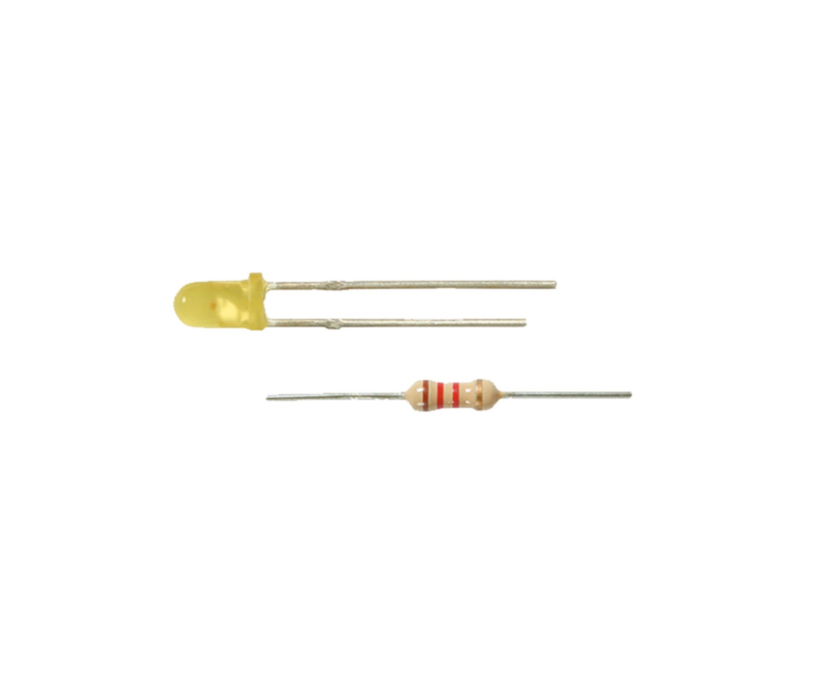 Viessmann 3551 - LED Yellow Ø 3 mm, incl. Resistors, 4 Pieces - New