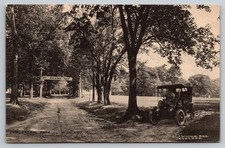 Highland Illinois Lindenthal Park Brass Era Car Il C1910 Albertype Postcard