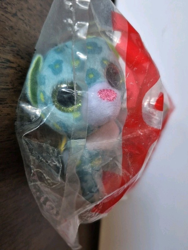 2014 McDonalds TY Teenie Beanie Boos Baby Blue Glamour Cat #6 Happy Meal Toy